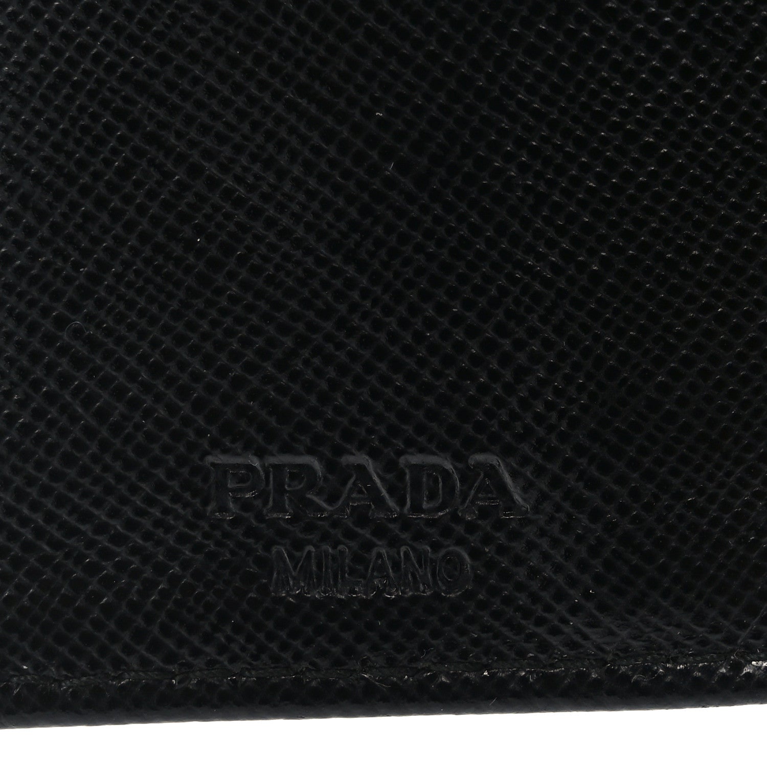 Prada Tessuto Nylon Saffiano Tri-Fold Compact Wallet Black 6 of 6