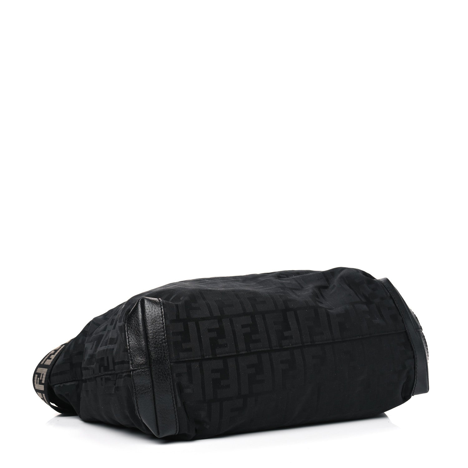 Fendi Zucca Cinghiale Large Zip Code Shopping Tote Black 3 of 4