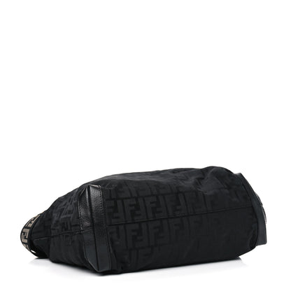 Fendi Zucca Cinghiale Large Zip Code Shopping Tote Black 3 of 4