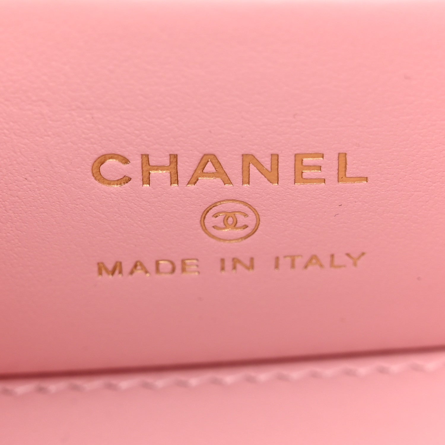 Chanel Lambskin Resin Quilted Vanity Case With Chain Pink 6 of 14