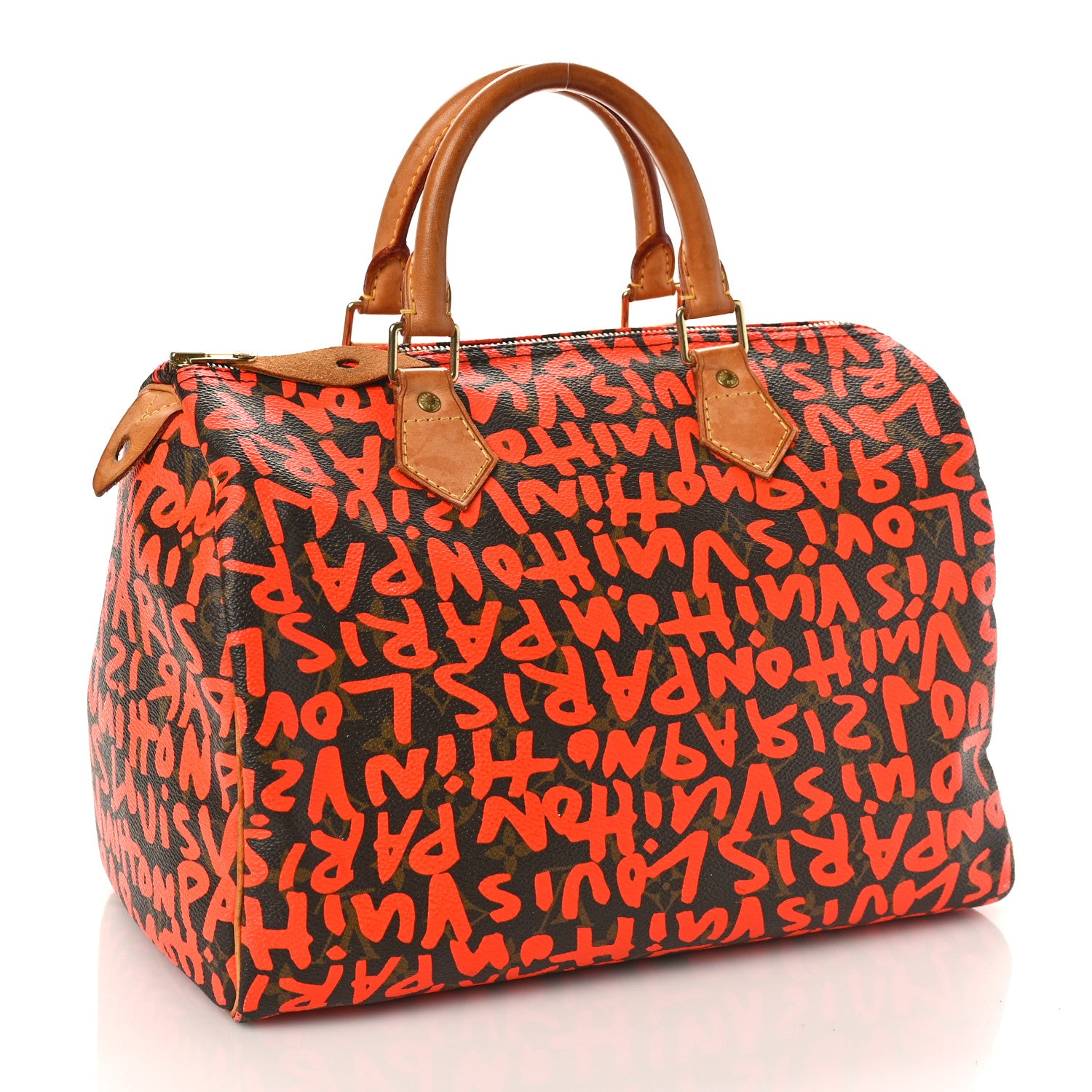 Louis Vuitton Monogram Graffiti Speedy 30 Orange 3 of 11