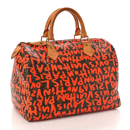 Louis Vuitton Monogram Graffiti Speedy 30 Orange 3 of 11