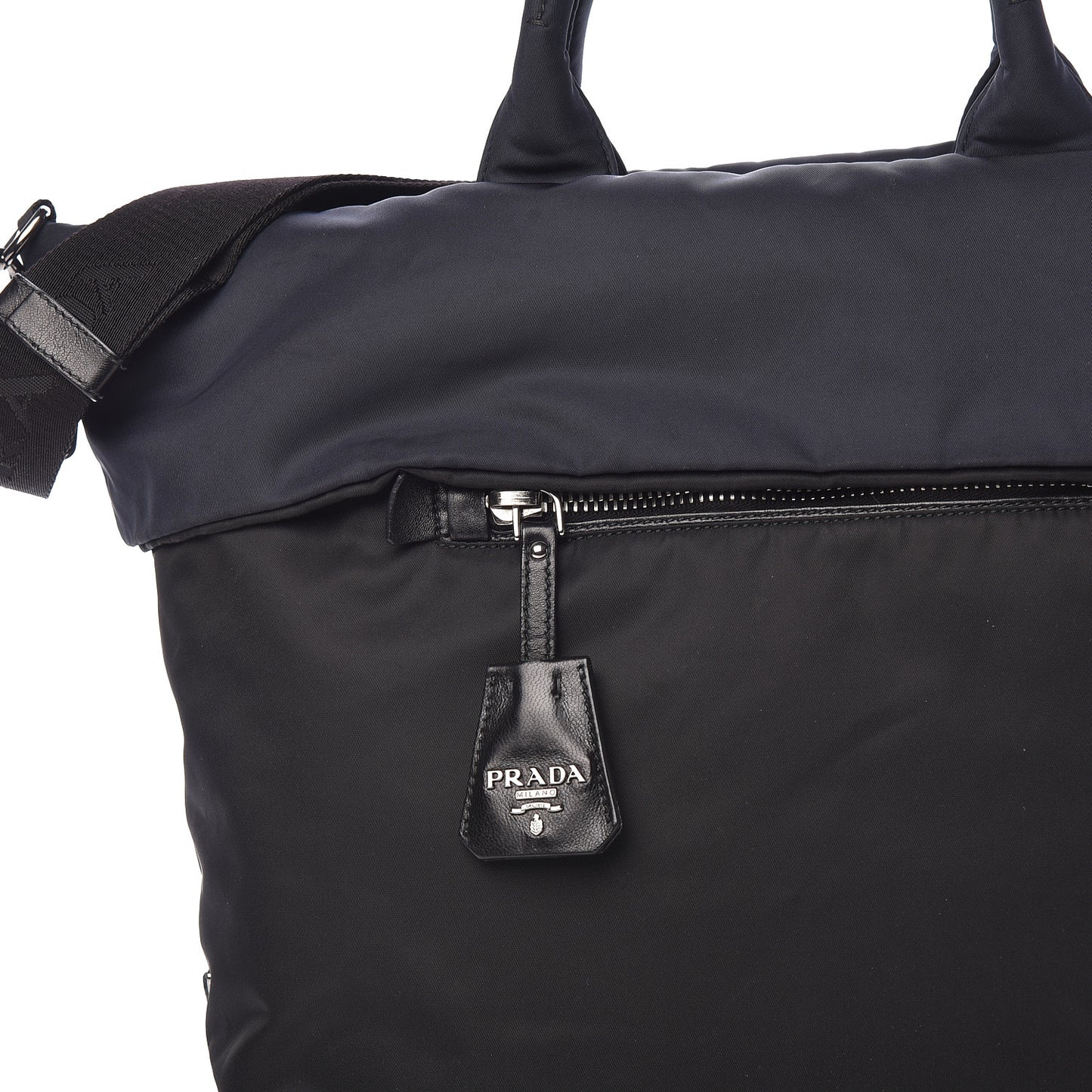 Tessuto Nylon Double Reversible Tote Black Blue