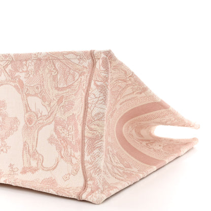 Christian Dior Canvas Toile De Jouy Embroidered Large Book Tote Pink 10 of 11