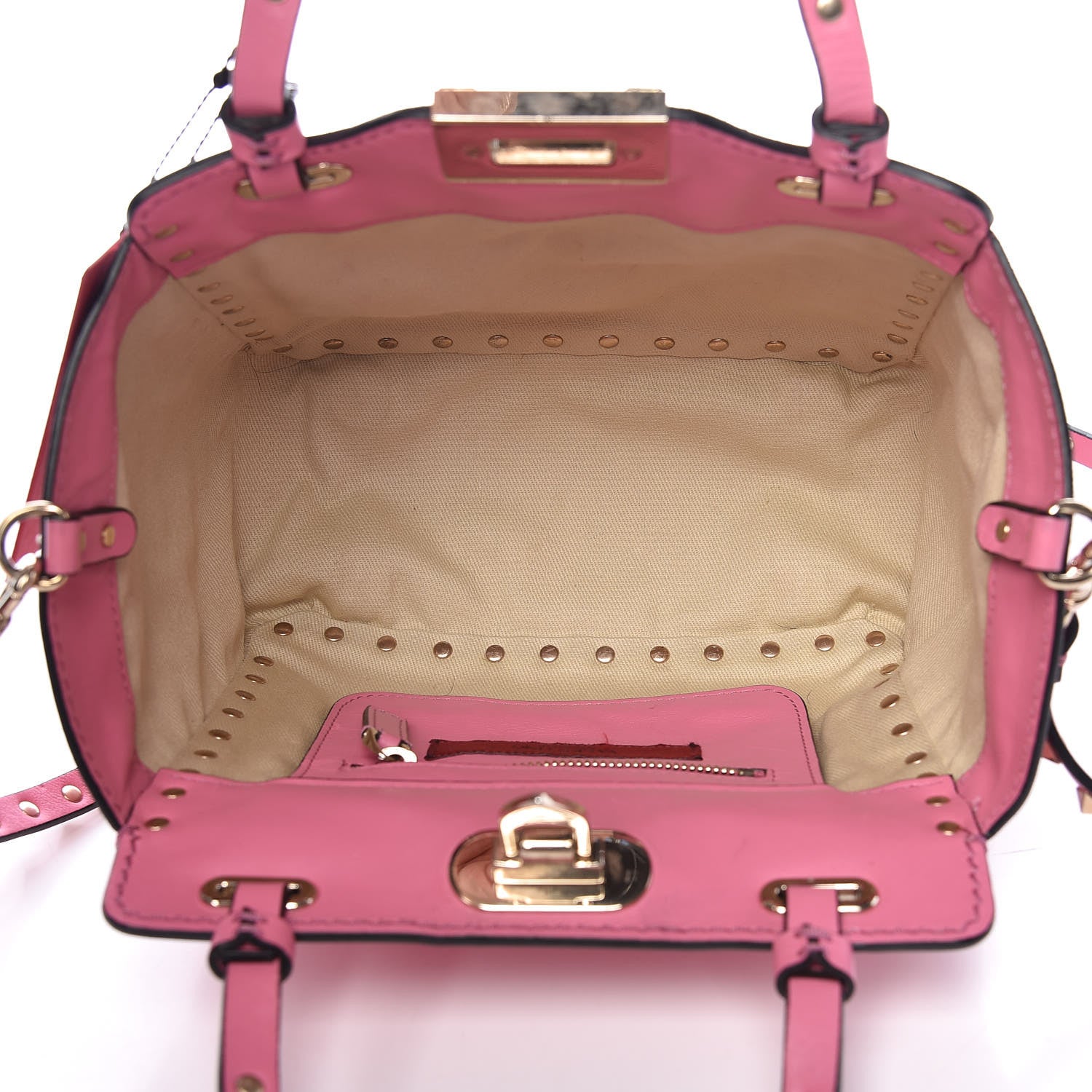 Valentino Garavani Vitello Mini Rockstud Tote Ninphea 5 of 12