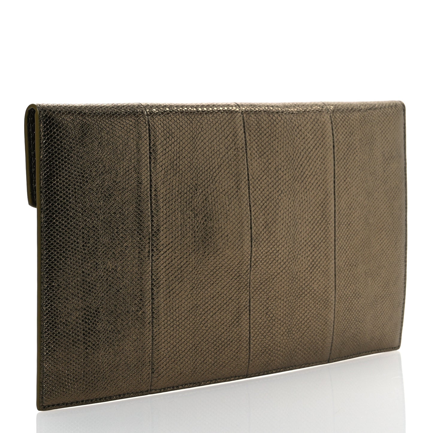 Metallic Karung Uptown Monogram Pouch  Gold Military