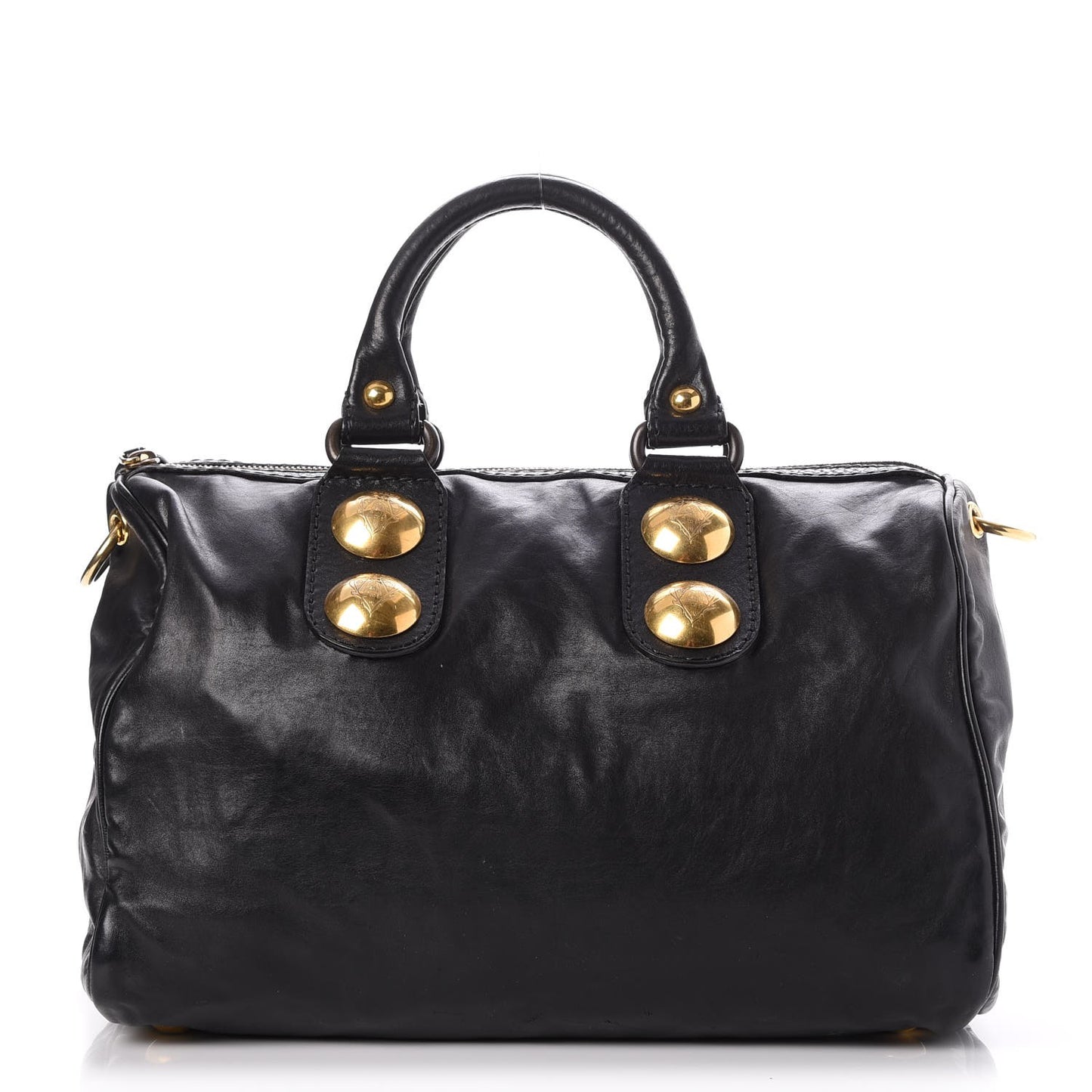Calfskin Medium Babouska Boston Tote Black