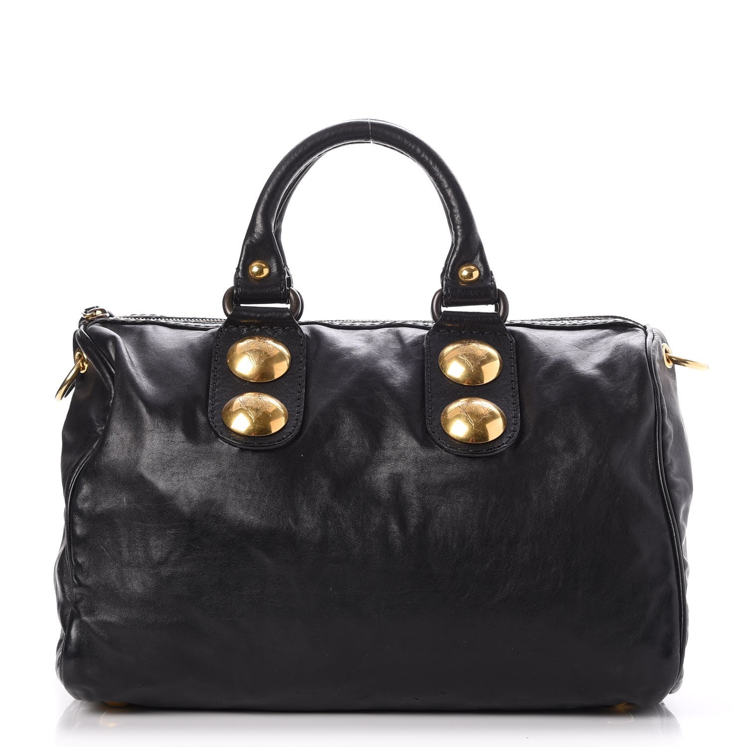 Gucci Calfskin Medium Babouska Boston Tote Black 1 of 7