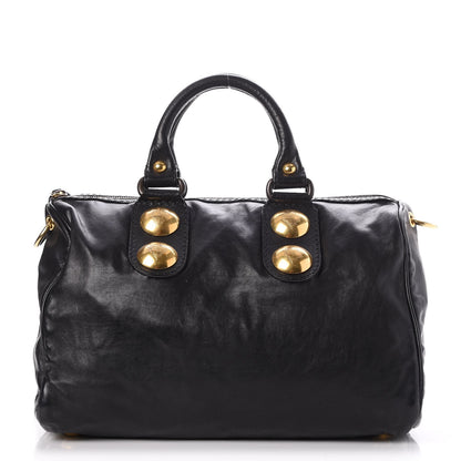 Gucci Calfskin Medium Babouska Boston Tote Black 1 of 7