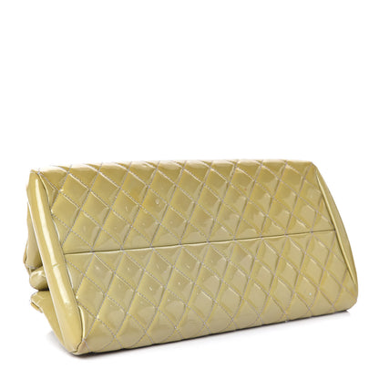 Chanel Patent Quilted Medium Just Mademoiselle Yellow 4 of 16