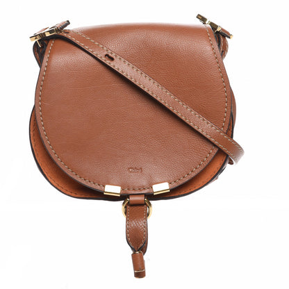 Chloe Calfskin Mini Marcie Nude Crossbody Bag Classic Tobacco 1 of 7