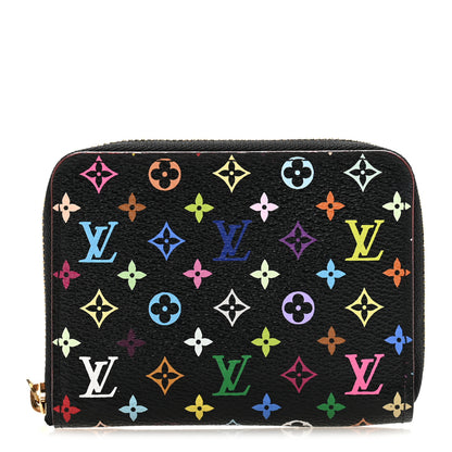 Louis Vuitton Monogram Multicolor Zippy Coin Purse Black Grenade 1 of 9