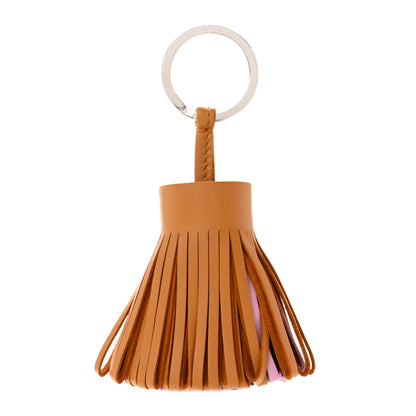 Hermes Lambskin Tri-Color Carmen Tassel Key Holder Sesame Mauve Sylvestre 1 of 4