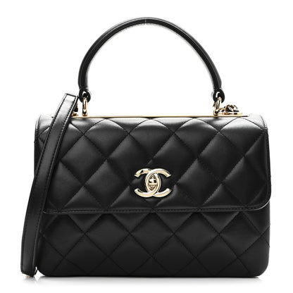 Chanel Lambskin Quilted Small Trendy CC Dual Handle Flap Bag Black 1 of 10