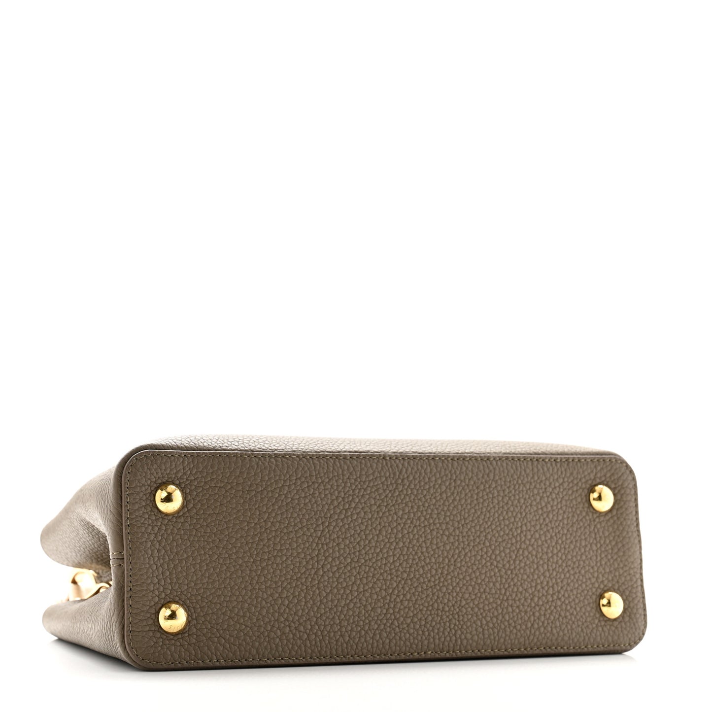 Taurillon Capucines MM Smokey Brown Green Creme Pink