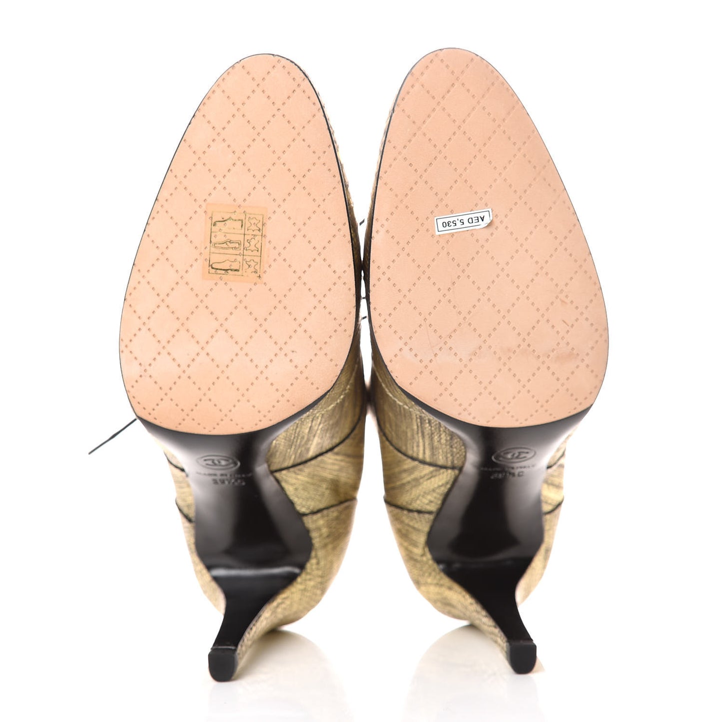 Lizard Lace Up Ankle Boots 39.5 Gold