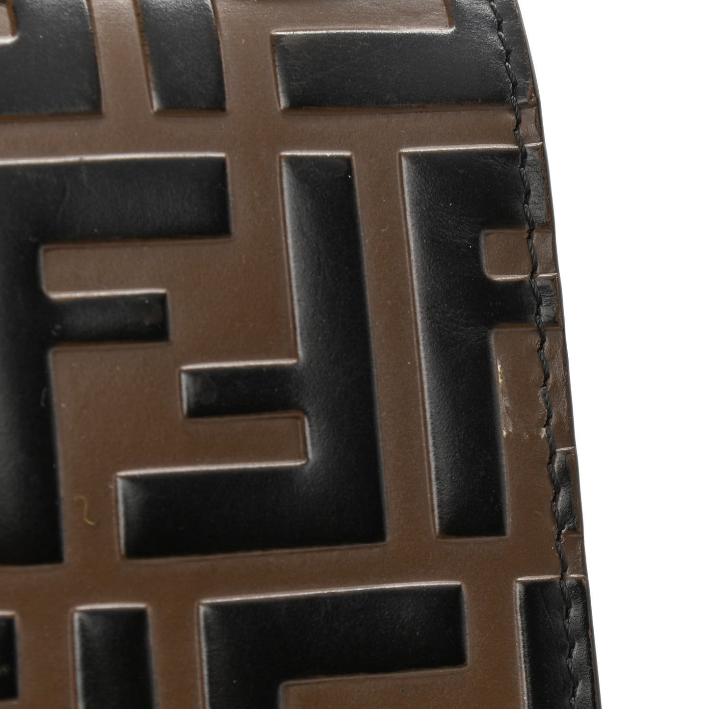 Vitello Liberty Bi-Color FF 1974 Embossed Small Kan I Shoulder Bag Black Maya