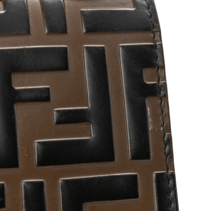 Fendi Vitello Liberty Bi-Color FF 1974 Embossed Small Kan I Shoulder Bag Black Maya 12 of 13