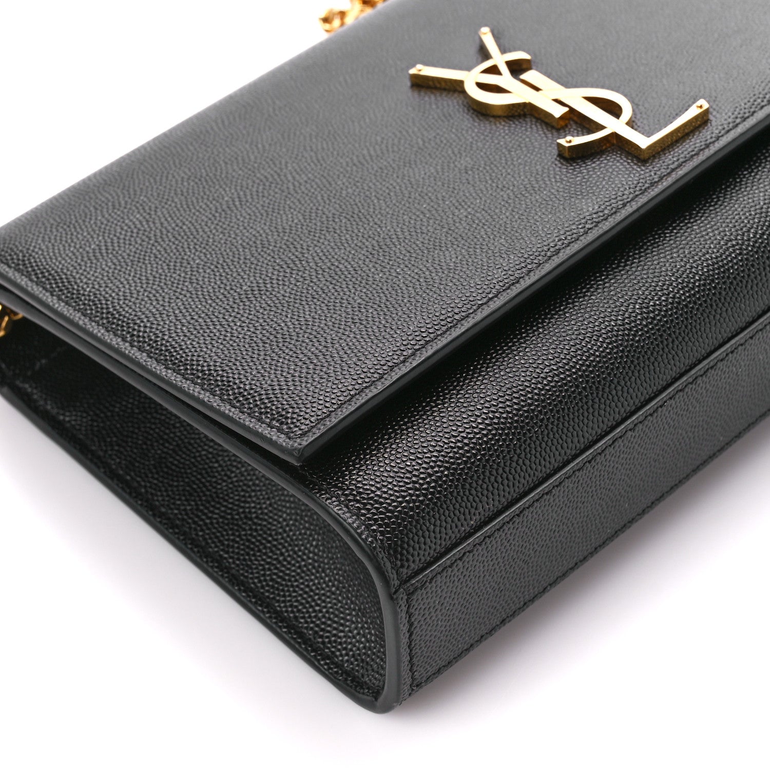 Saint Laurent Grain De Poudre Medium Classic Monogram Kate Satchel Black 10 of 12