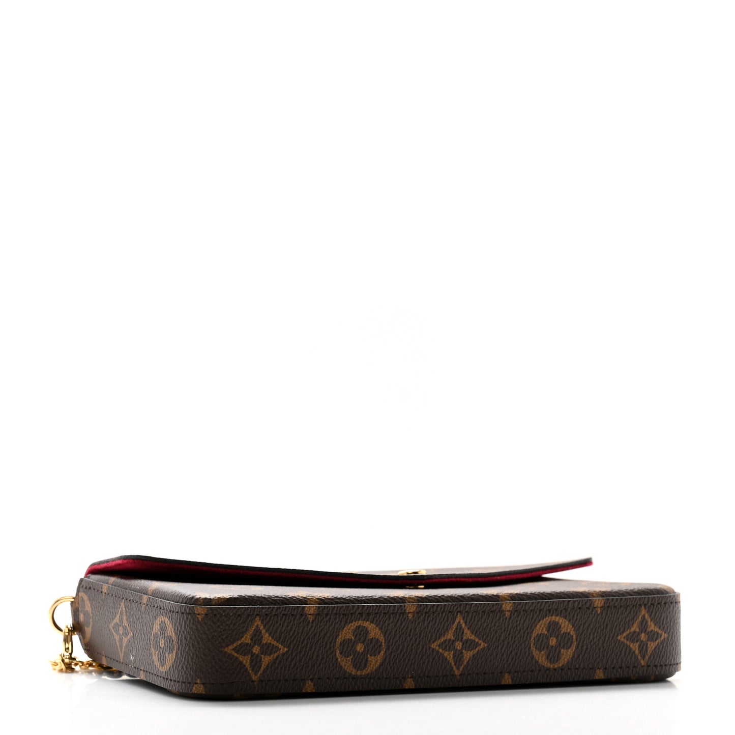 Monogram Pochette Felicie Chain Wallet Fuchsia