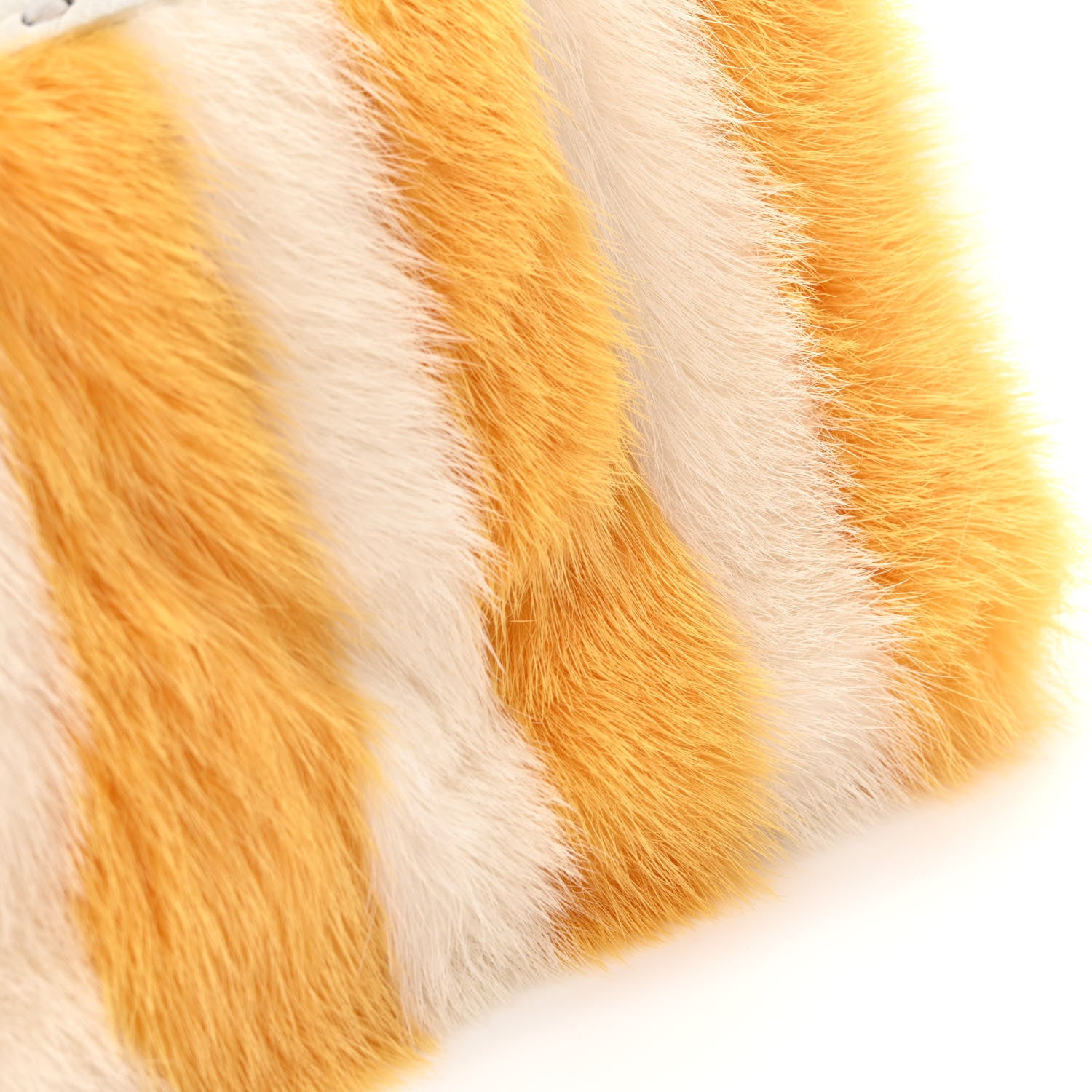 Fendi Mink Fur Cuoio Romano Selleria Pequin Mini Adele Bag Yellow White 15 of 15