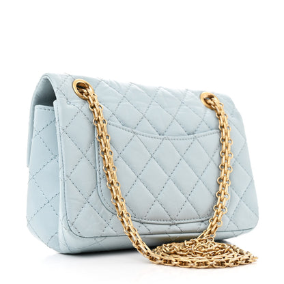 Chanel Aged Calfskin Quilted 2.55 Reissue Mini Flap Light Blue 3 of 11