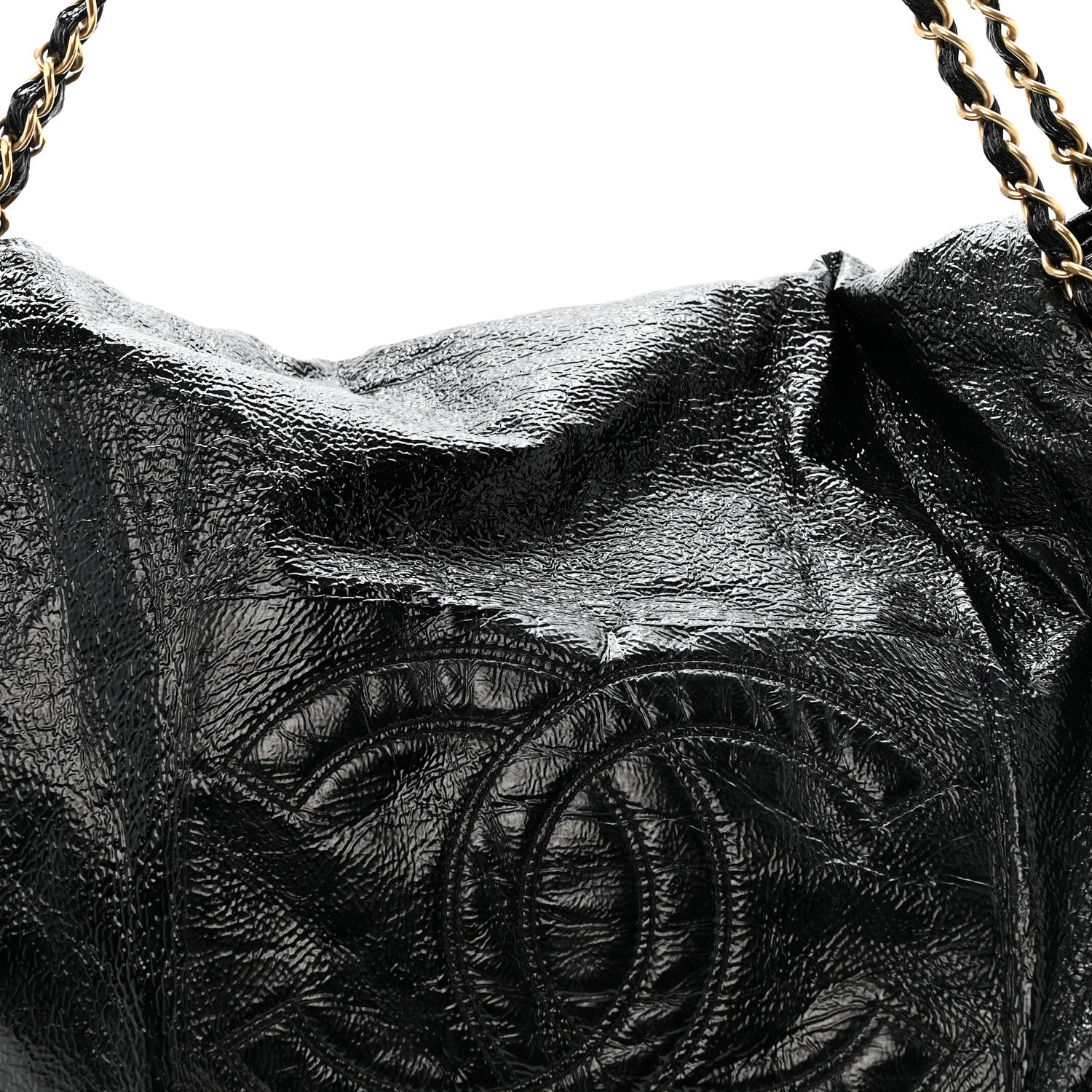 Chanel Vinyl XXL Rock and Chain Flap Black 8 of 12