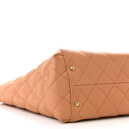 Chanel Caviar Quilted Large Shopping Tote Dark Beige 10 of 14