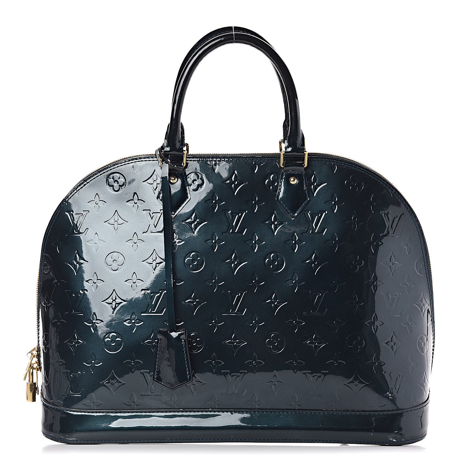 Louis Vuitton Vernis Alma GM Blue Nuit 1 of 42