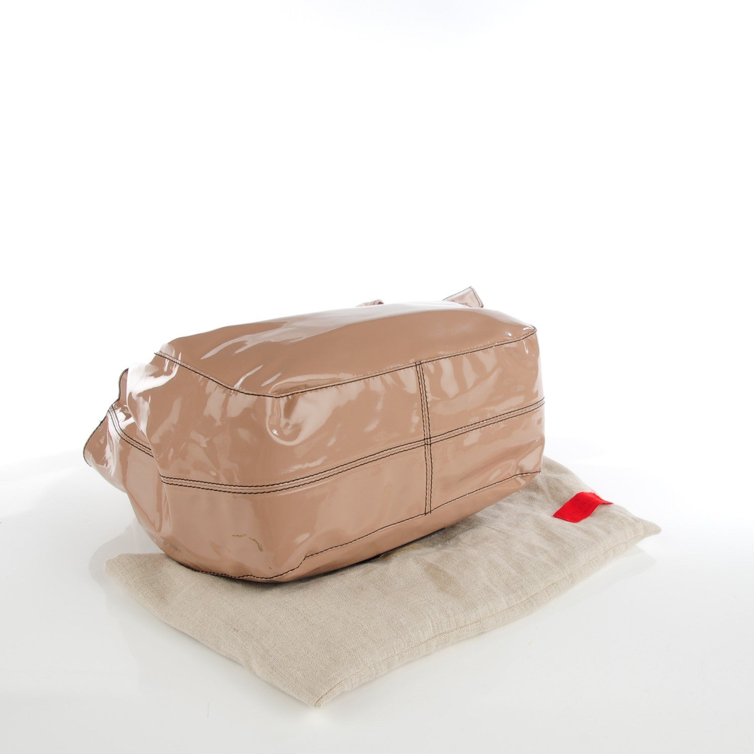 Valentino Garavani Patent Lacca Large Nuage Bow Hobo Nude 4 of 7