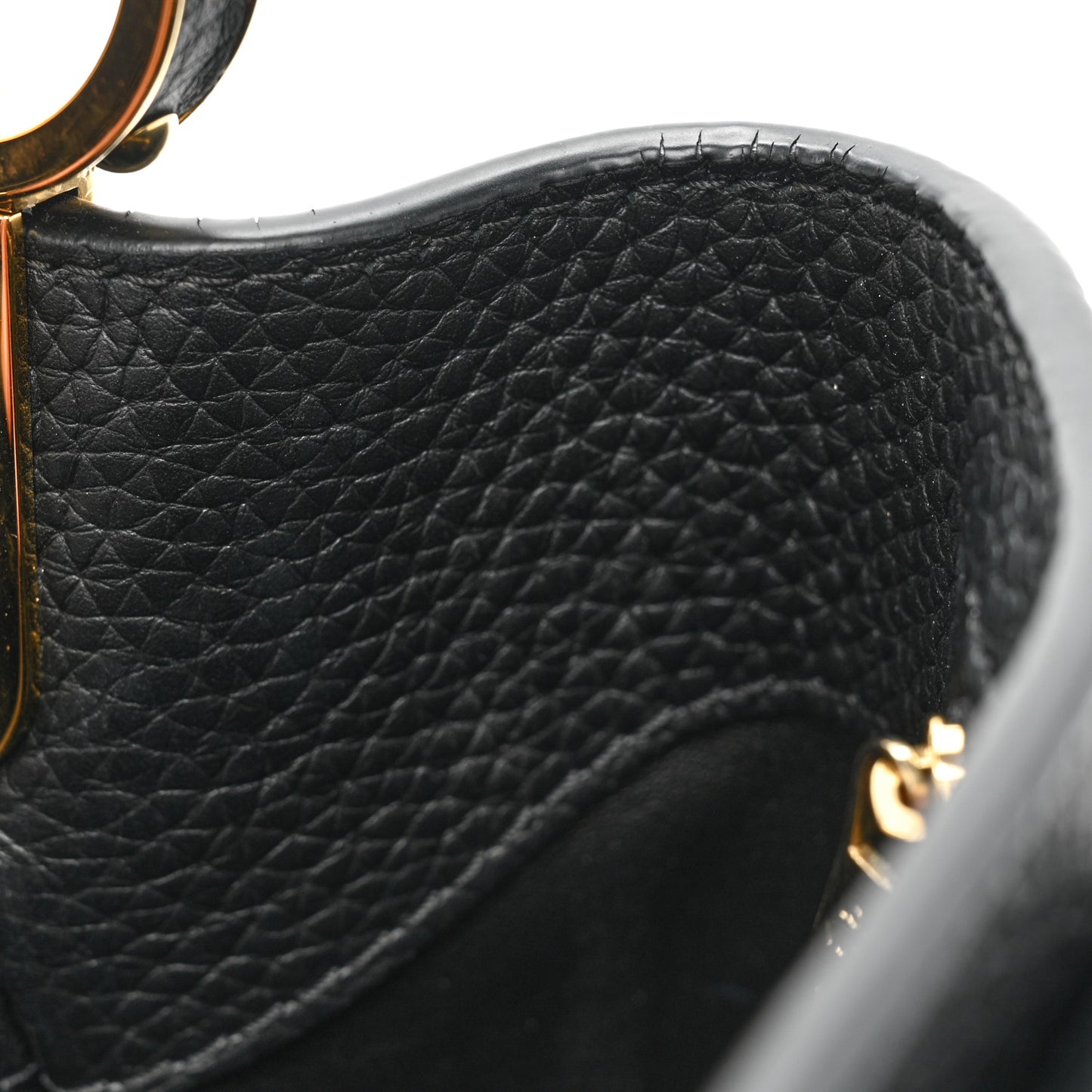 Taurillon Metallic Flowers Capucines PM Black
