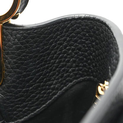 Louis Vuitton Taurillon Metallic Flowers Capucines PM Black 13 of 14