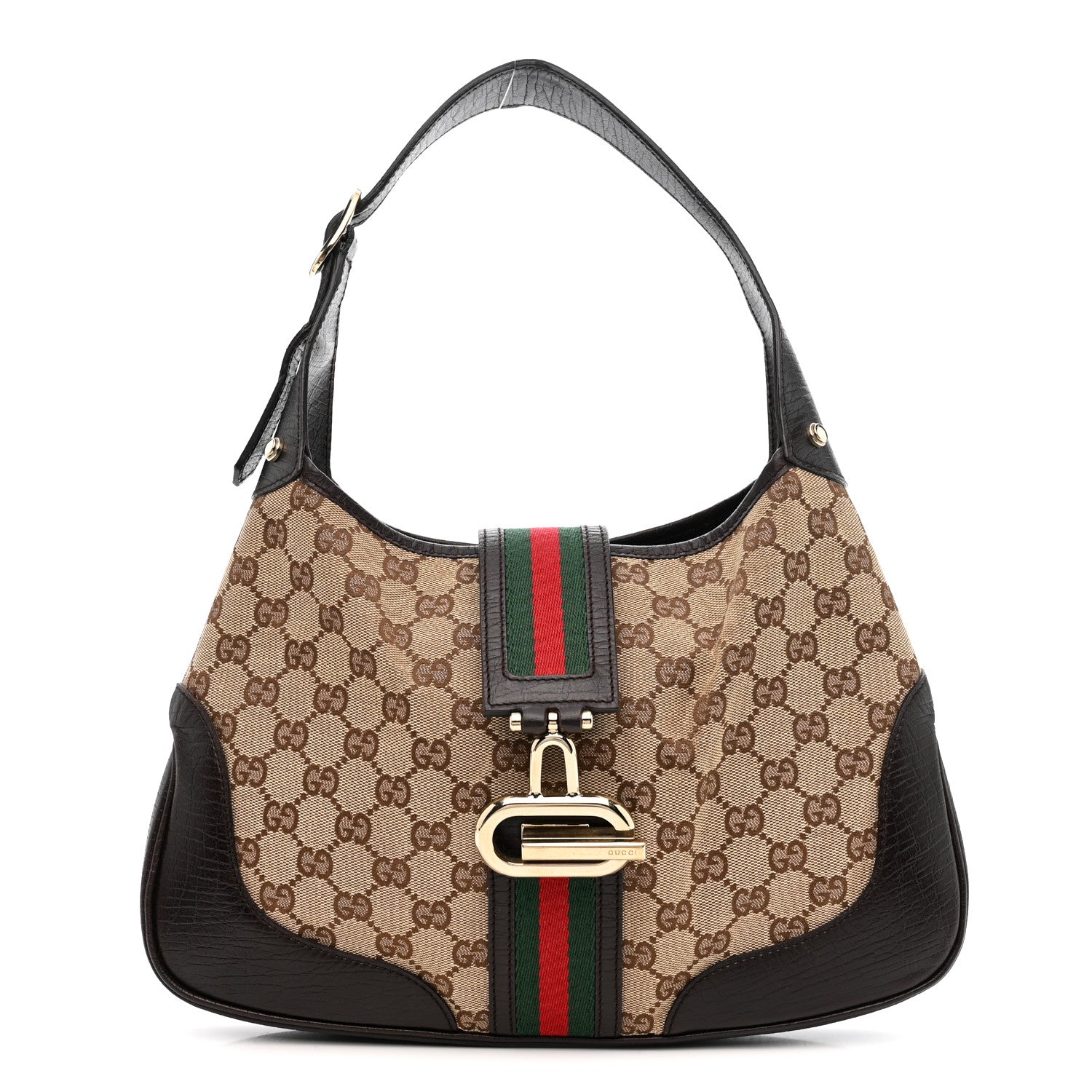Gucci Monogram Calfskin Junco Small Hobo 1 of 11