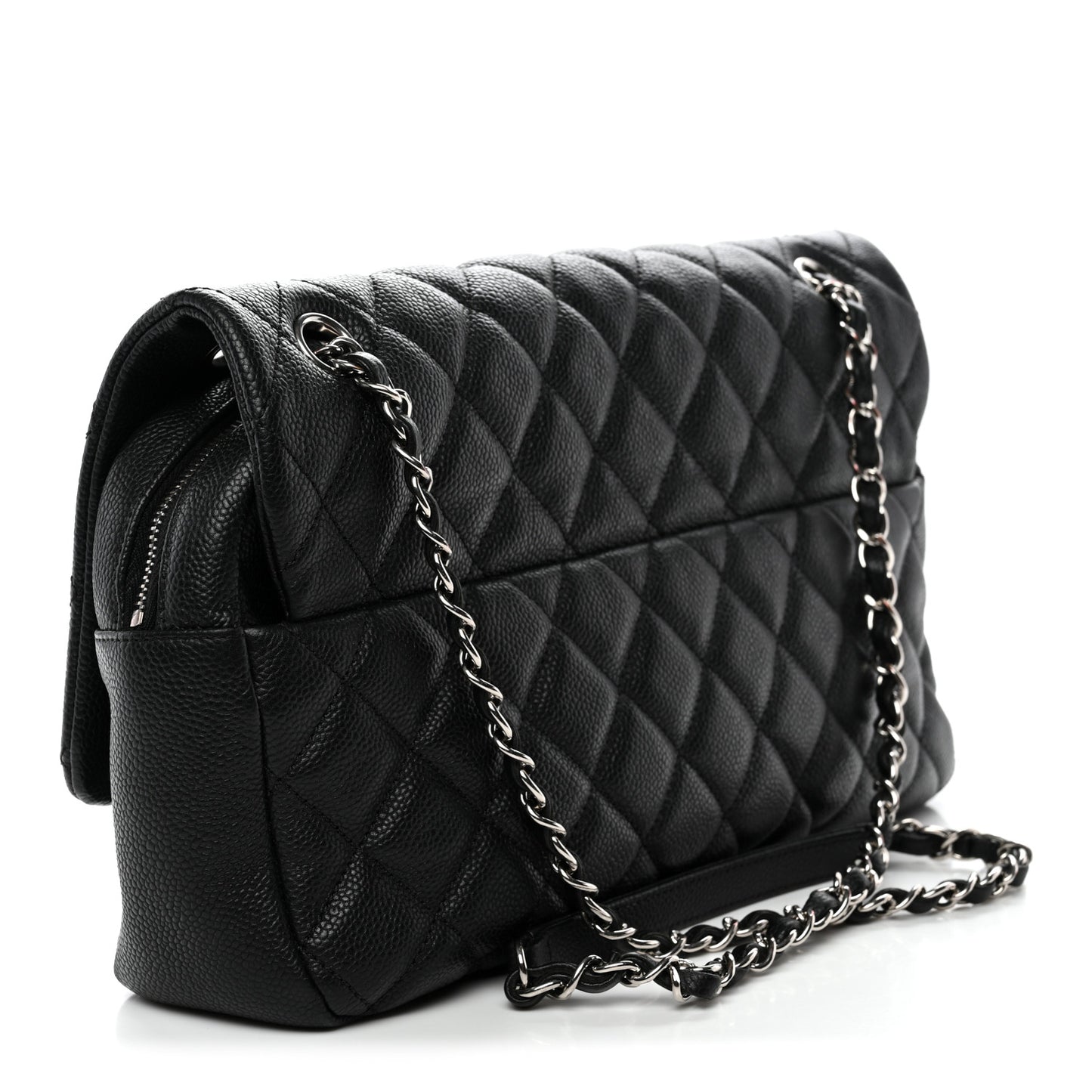 Caviar Quilted Jumbo Easy Flap Black