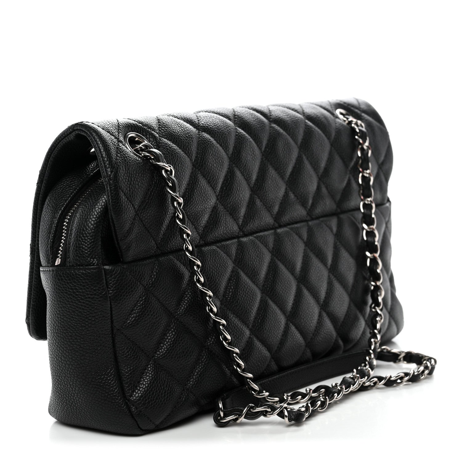 Chanel Caviar Quilted Jumbo Easy Flap Black 3 of 12