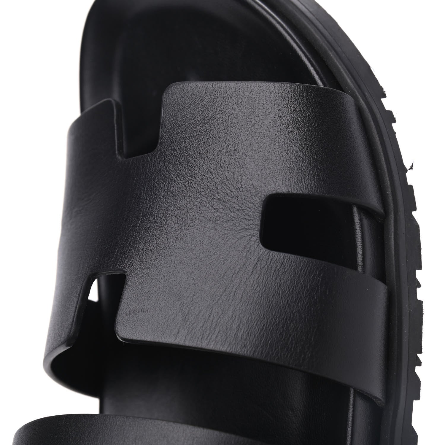 Hermes Calfskin Mens Takara Sandals 42 Black 8 of 15