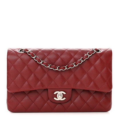 Chanel Caviar Quilted Medium Double Flap Dark Red 1 of 12