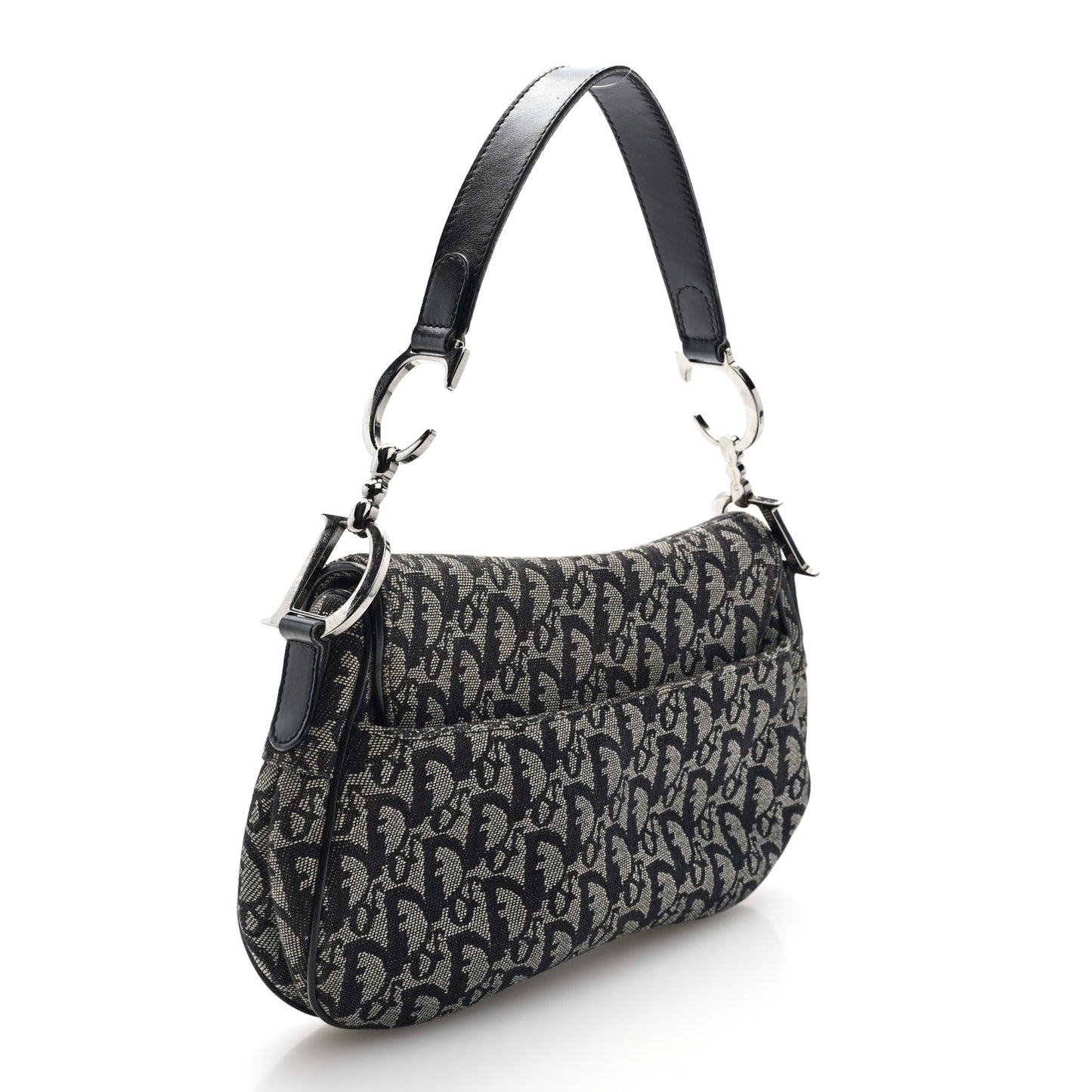Monogram Double Saddle Bag Black