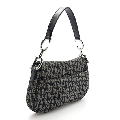 Christian Dior Monogram Double Saddle Bag Black 3 of 12