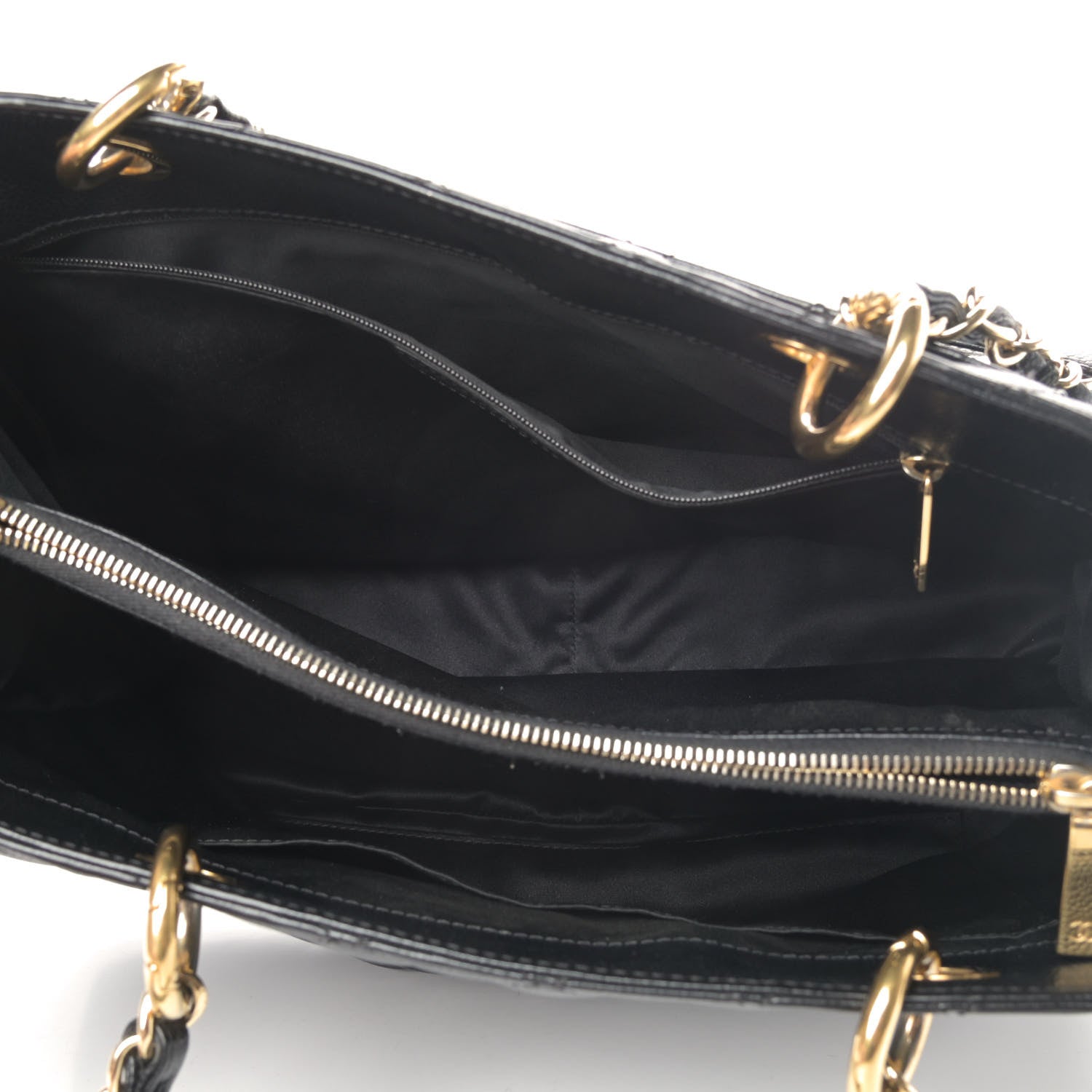 Chanel Caviar Quilted Grand Shopping Tote GST Black 4 of 5