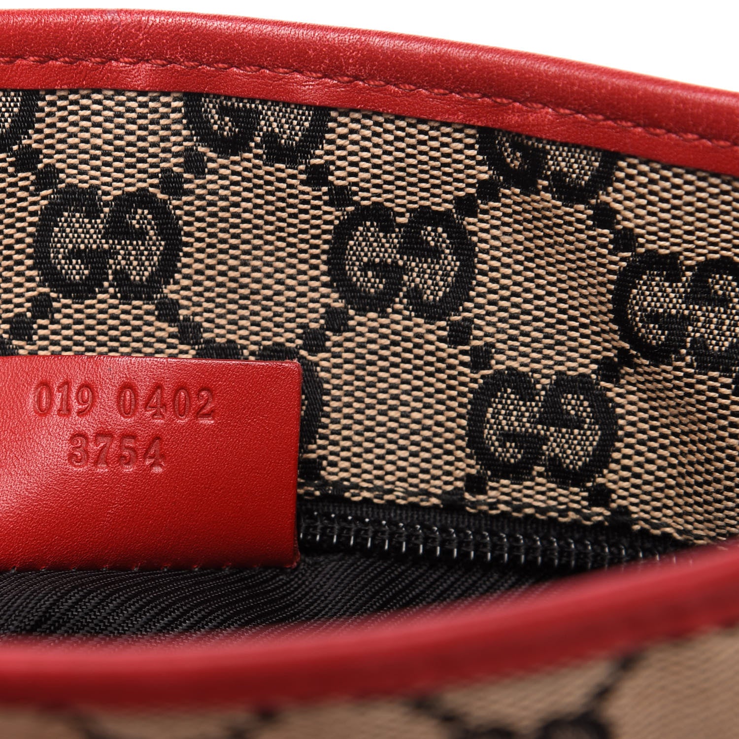 Gucci Monogram Large Tote Navy Red 9 of 10