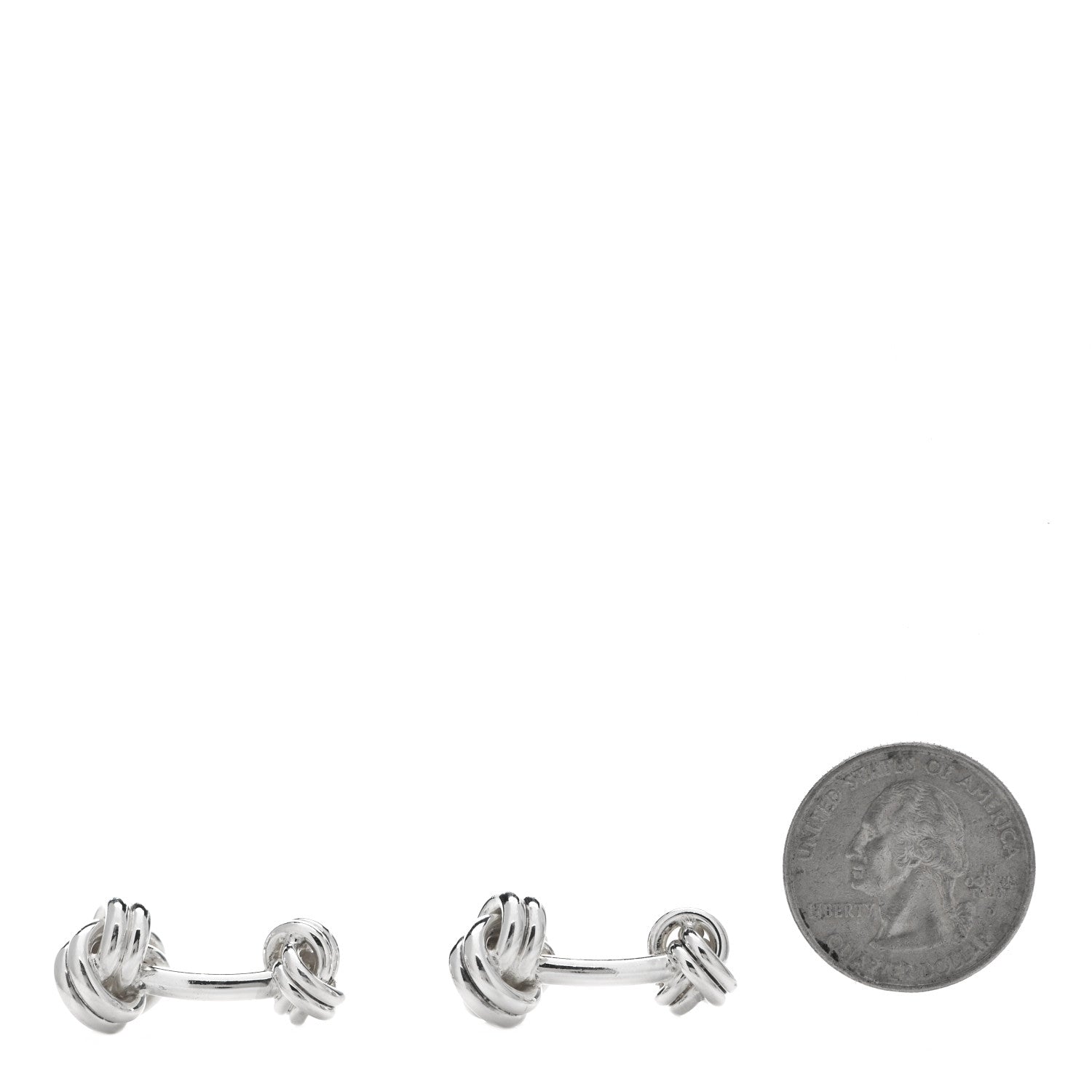 Tiffany Sterling Silver Double Knot Cufflinks 2 of 4