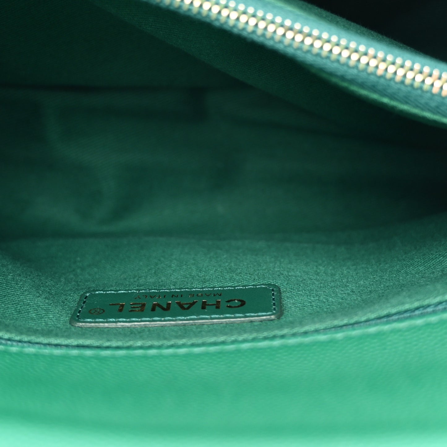 Caviar Quilted Small Coco Handle Flap Green