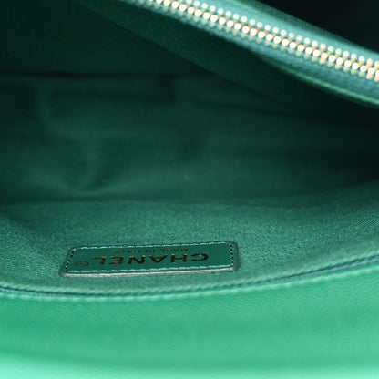 Chanel Caviar Quilted Small Coco Handle Flap Green 6 of 11