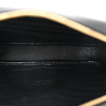 Saint Laurent Grain De Poudre Matelasse Monogram Mini Lou Camera Bag Black 5 of 10