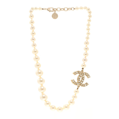 Chanel Pearl CC 100th Anniversary Necklace Light Gold 3 of 6