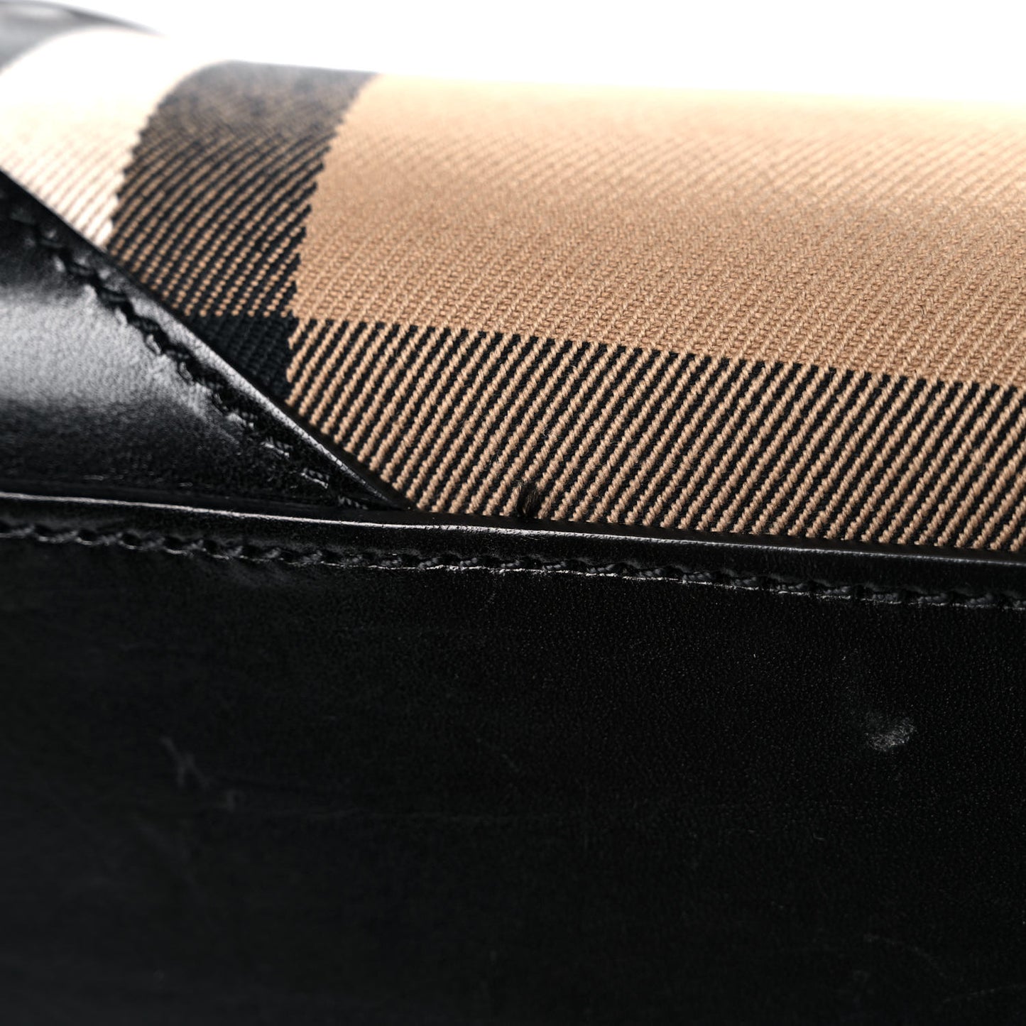 House Check Bridle Calfskin Medium Alchester Bowling Bag Black