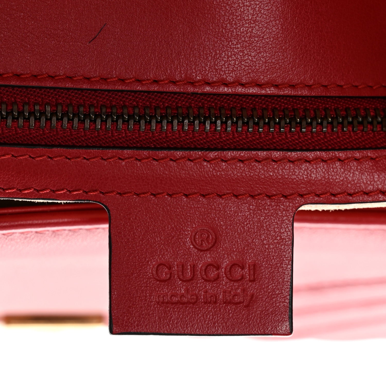 Gucci Calfskin Matelasse Small GG Marmont Shoulder Bag Hibiscus Red 6 of 10