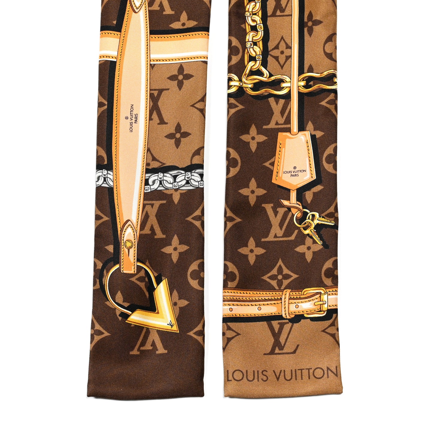 Silk Monogram Confidential Bandeau Brown