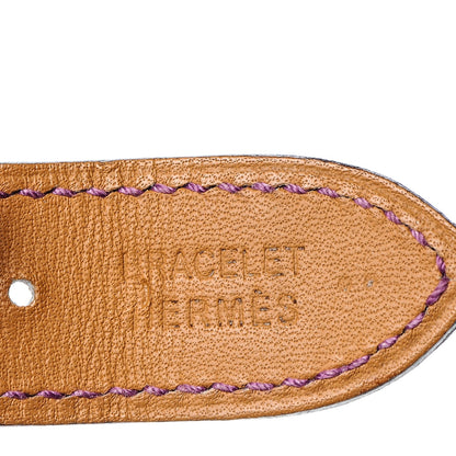 Hermes Stainless Steel Alligator Diamond Bezel 26mm Heure H Hour Quartz Watch Amethyst 6 of 11
